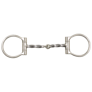 Schneiders® Brushed D Ring Square Twisted Snaffle bit
