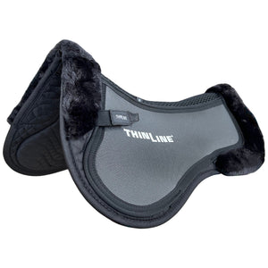 plack half pad with black fur lining and 'ThinLine' branding on a white background
