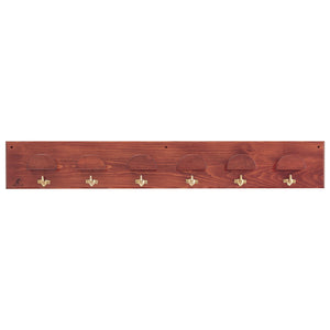 Wooden 6 Hook Bridle Rack