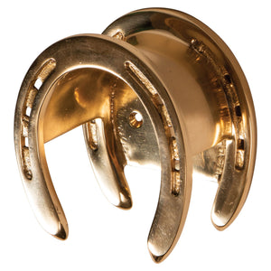 Berlin Brass Double Horseshoe Domed Bridle Rack