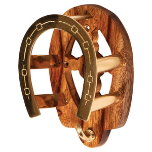 Berlin Brass & Wood Fancy Horseshoe Bridle Hanger