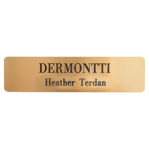 Stick-On Brass Name Plate 2