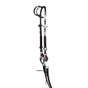 Billy Royal® Studded Diamond Tooled Two Ear Headstall