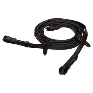 Schneiders® Rubber Lined Leather Grip Reins with Stoppers