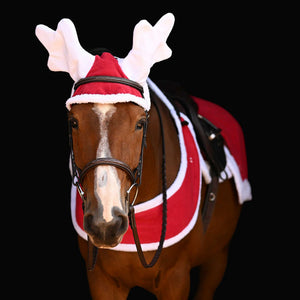 Horze Santa Reindeer Cap for Horses