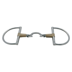 Metalab® D-Ring Snaffle Leather Bit with Moon Link