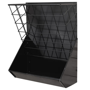 Newport Blacksmith Mounted Mesh Hay Rack and Grain Feeder