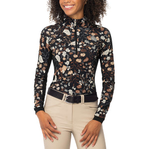 Kastel Denmark Ladies Quarter Zip Riding Shirt with Side Panels