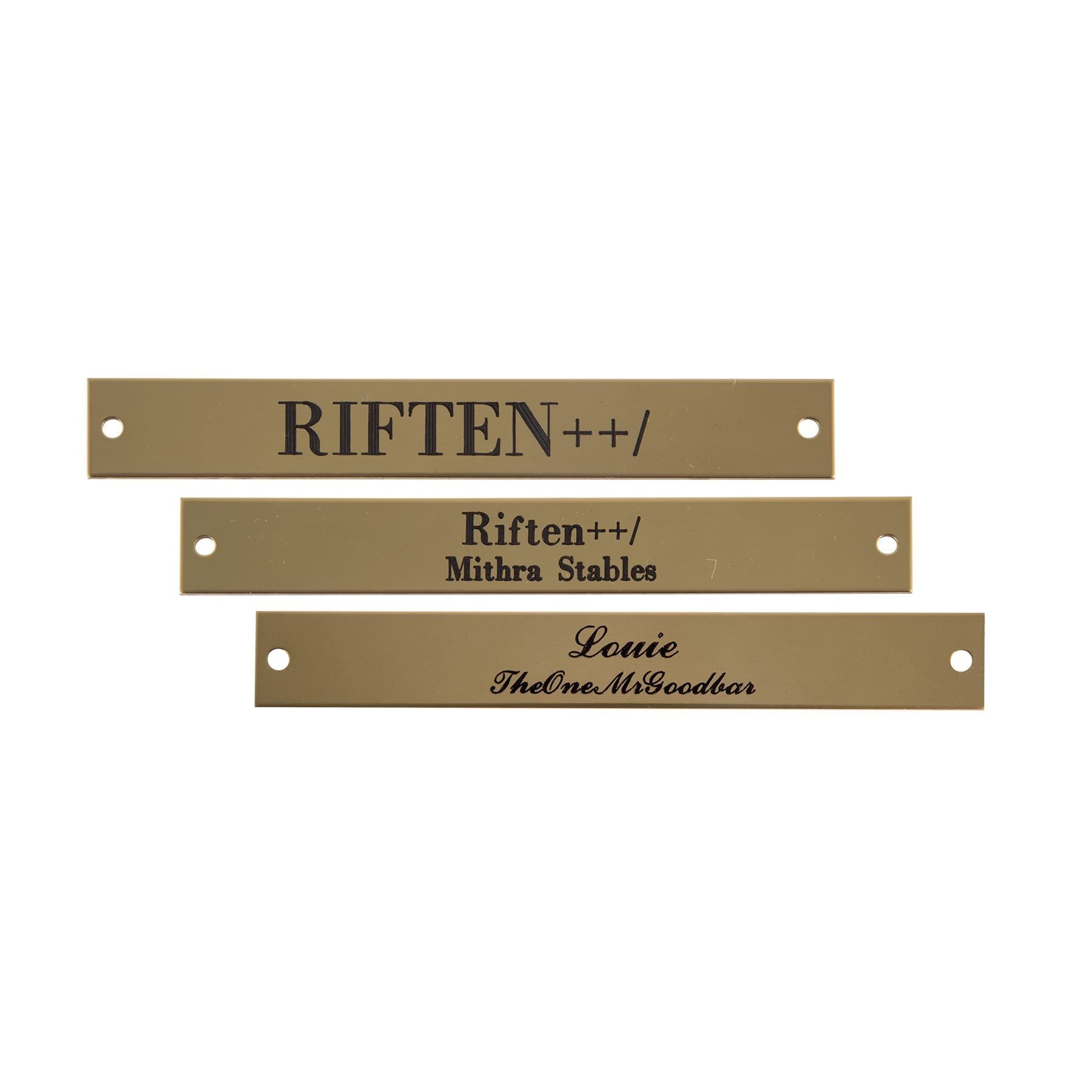 Rectangle Halter Name Plate 5/8"