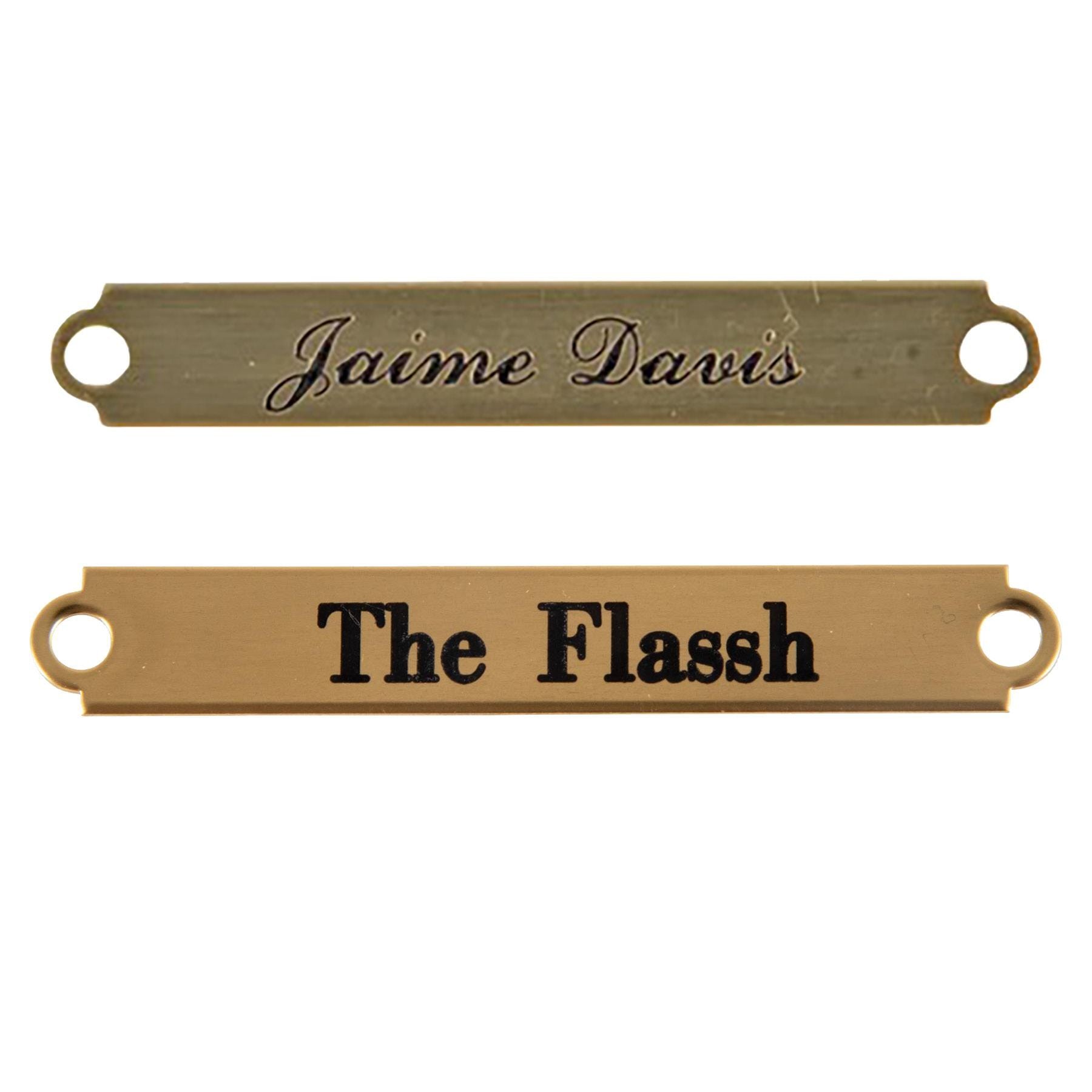 Notched Brass Bridle Name Plate