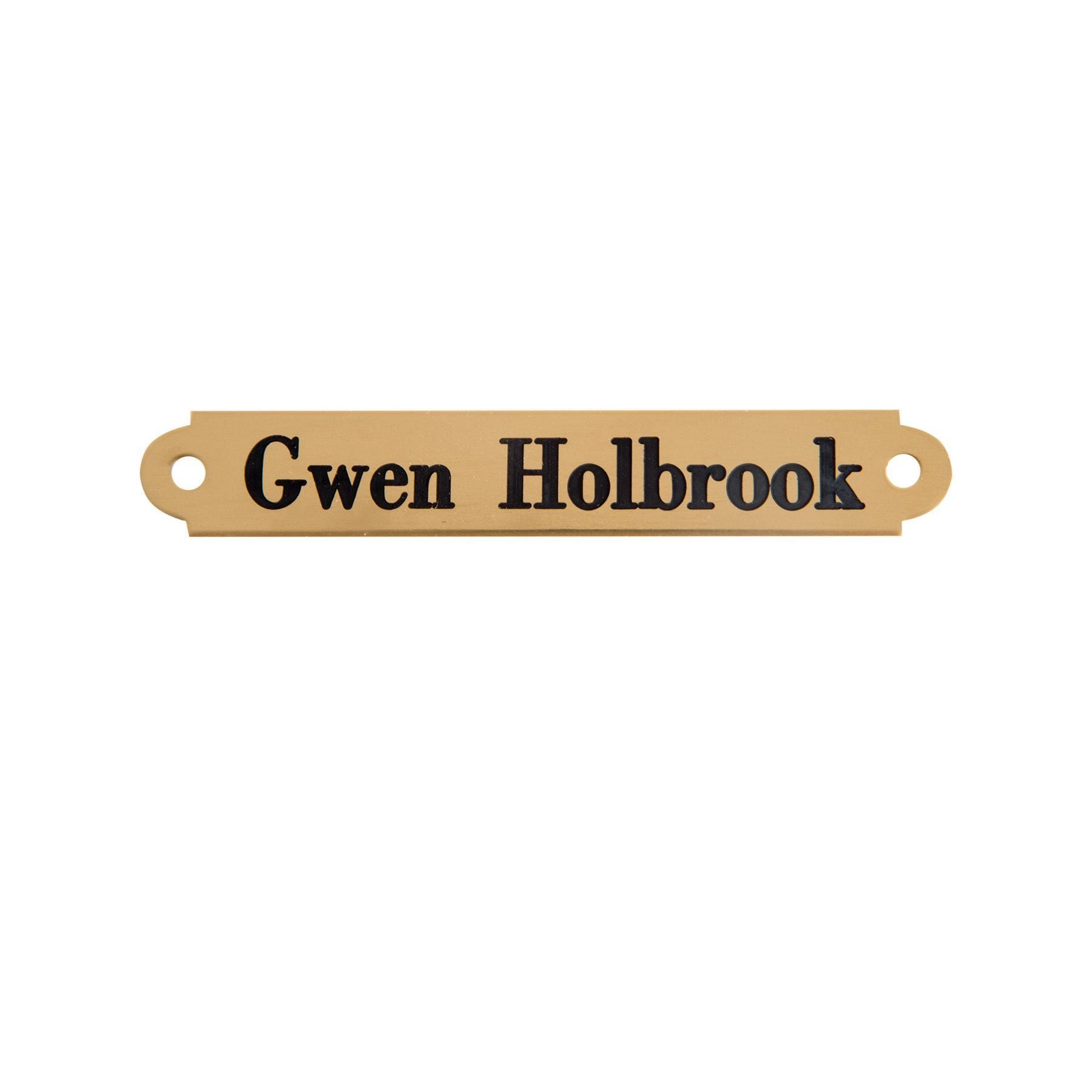 Notched Saddle Name Plate