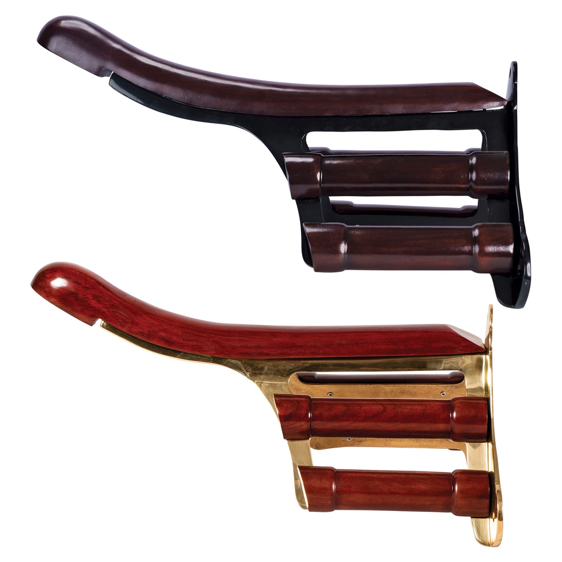 Berlin Brass and Wood Fancy Saddle Racks