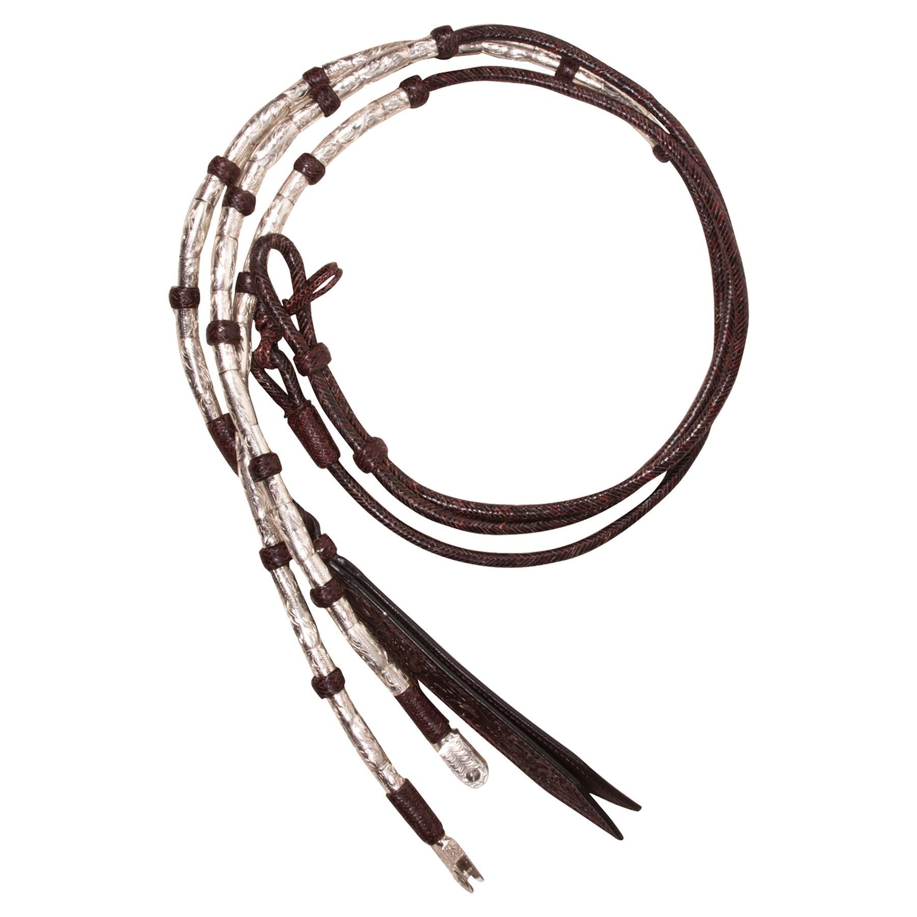 Schneiders® Silver Plated Heavy Triple Ferrule Romel Reins 32 oz