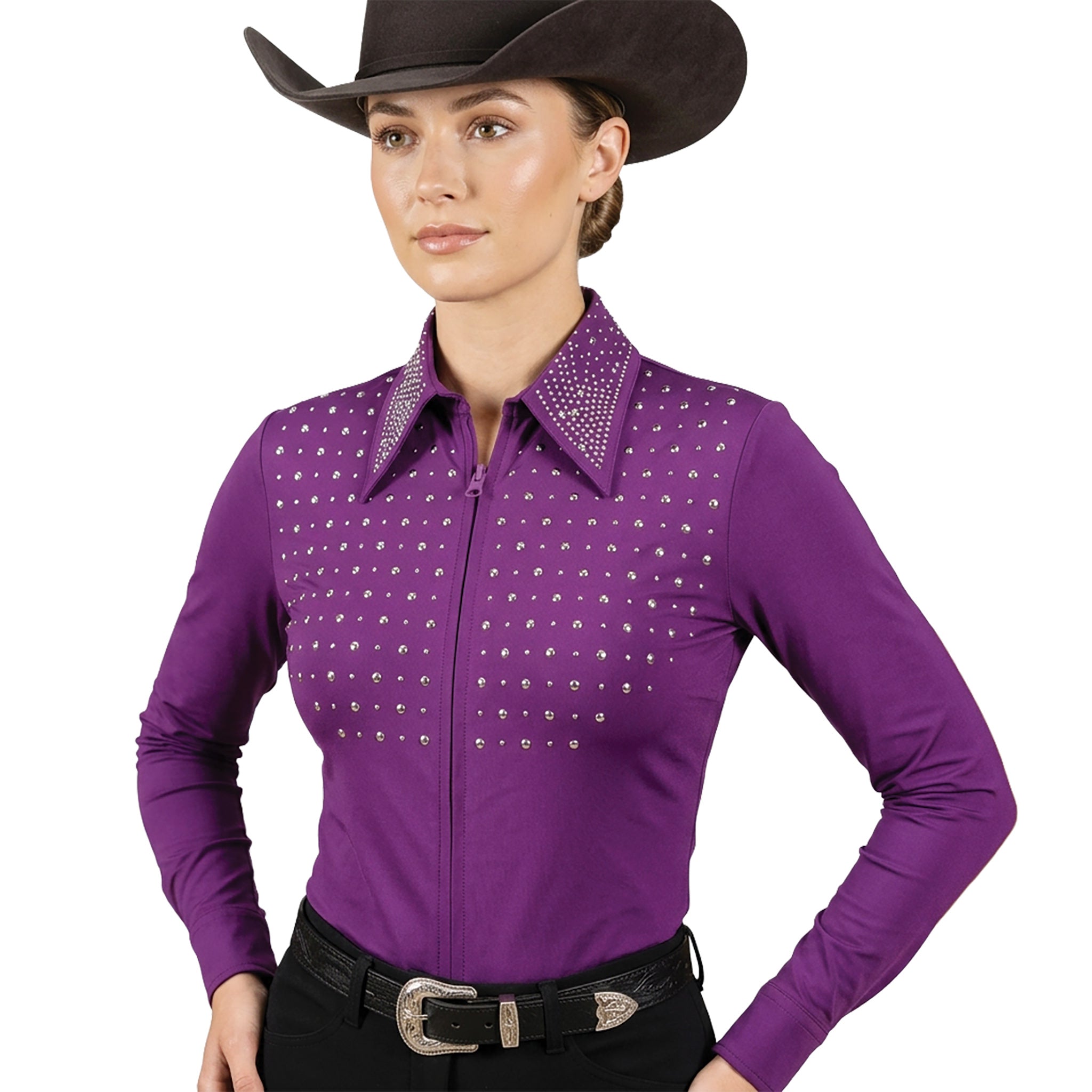 Schneiders® Ladies Eva Silver Studded Western Show Shirt