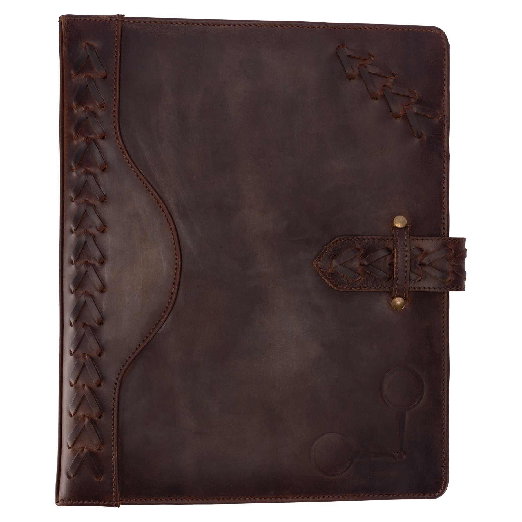 Schneiders® Leather Snaffle Four Ring Binder Padfolio