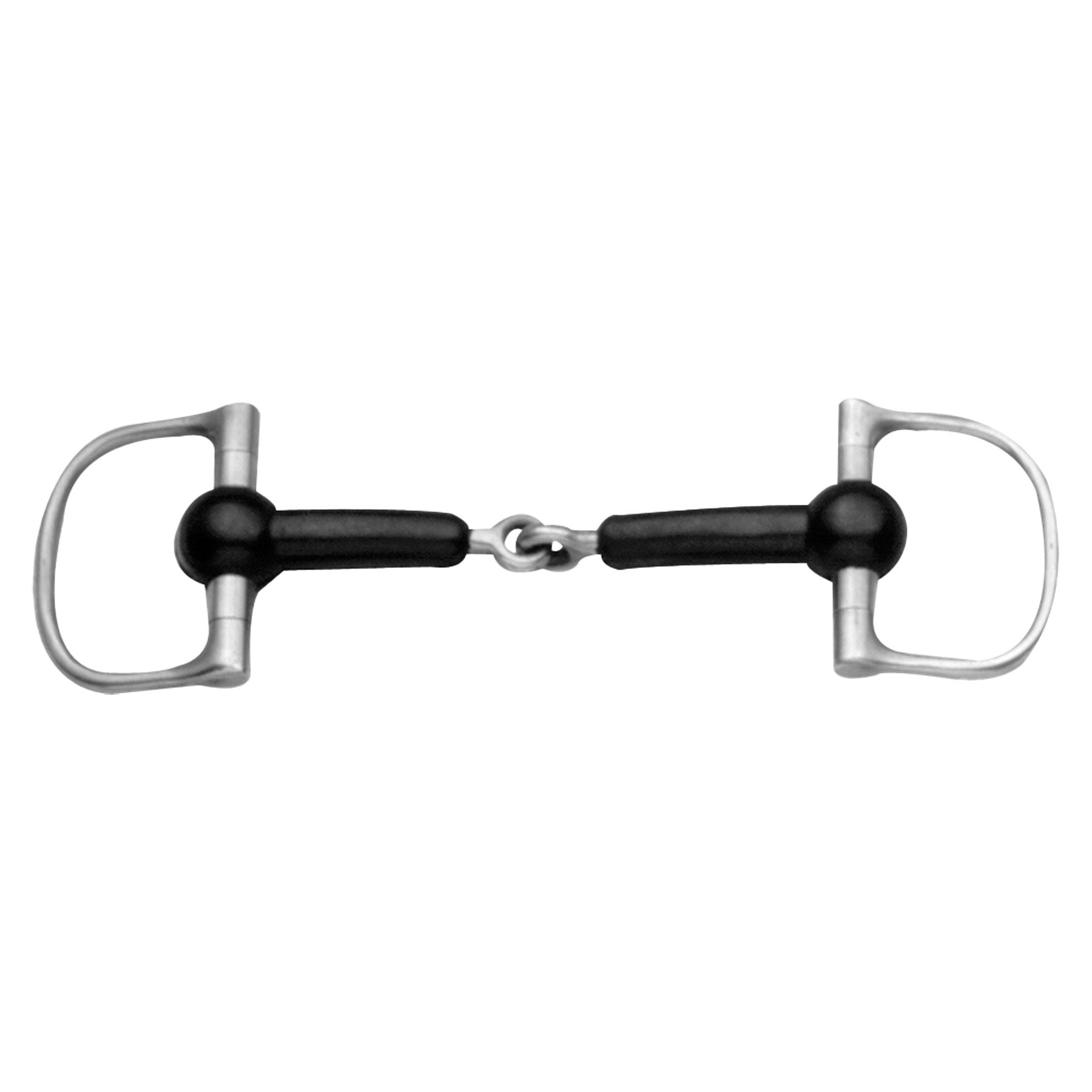 Korsteel Soft Rubber Mouth Jointed Dee Ring Snaffle Bit