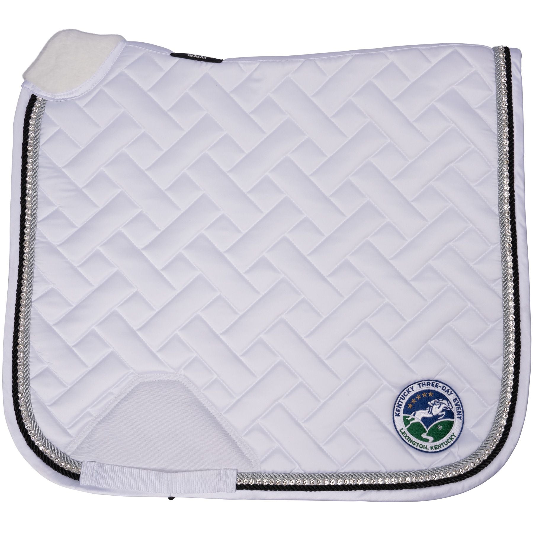 K3DE Satin Dressage Saddle Pad with Crystals
