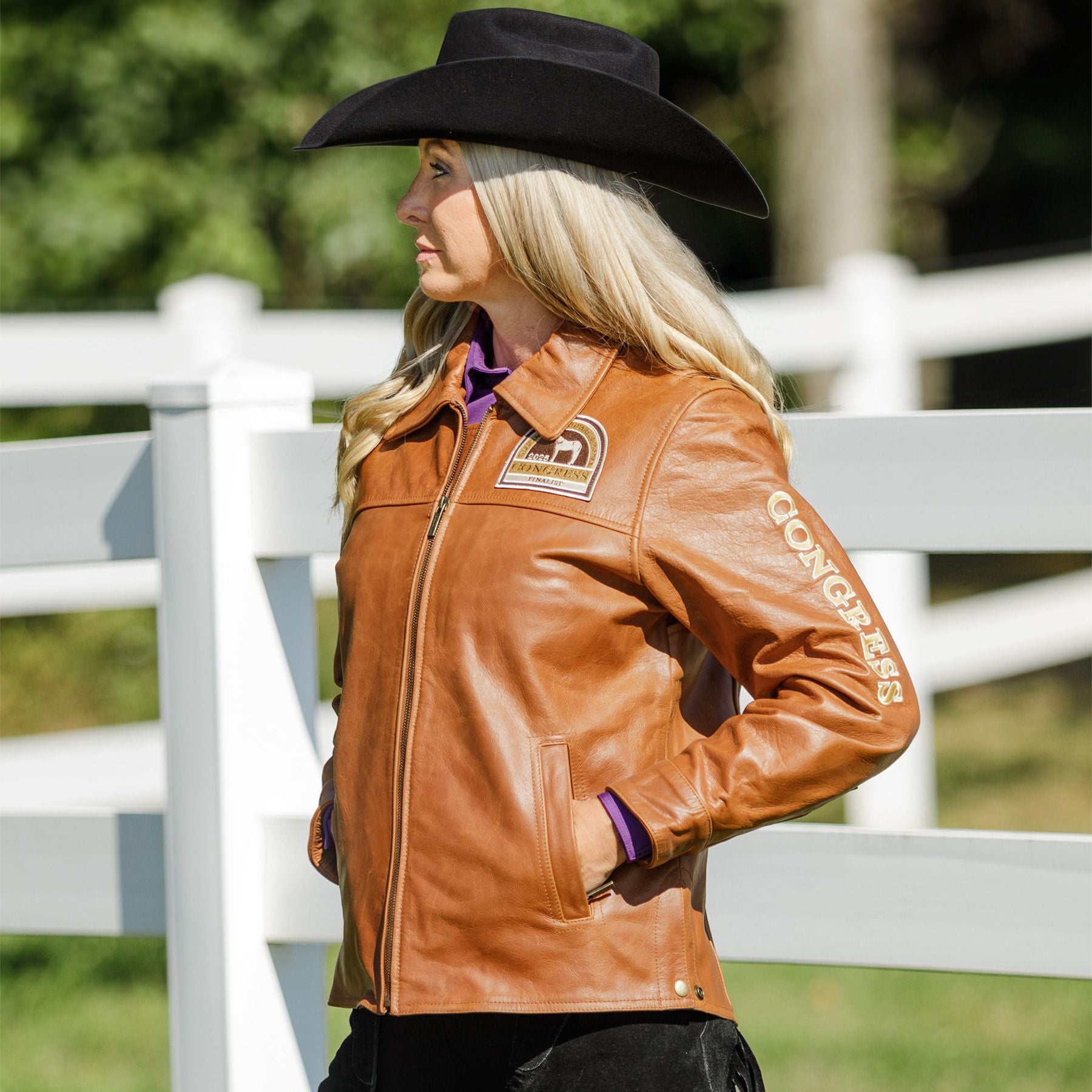 2025 Congress Ladies Fit Leather Jacket