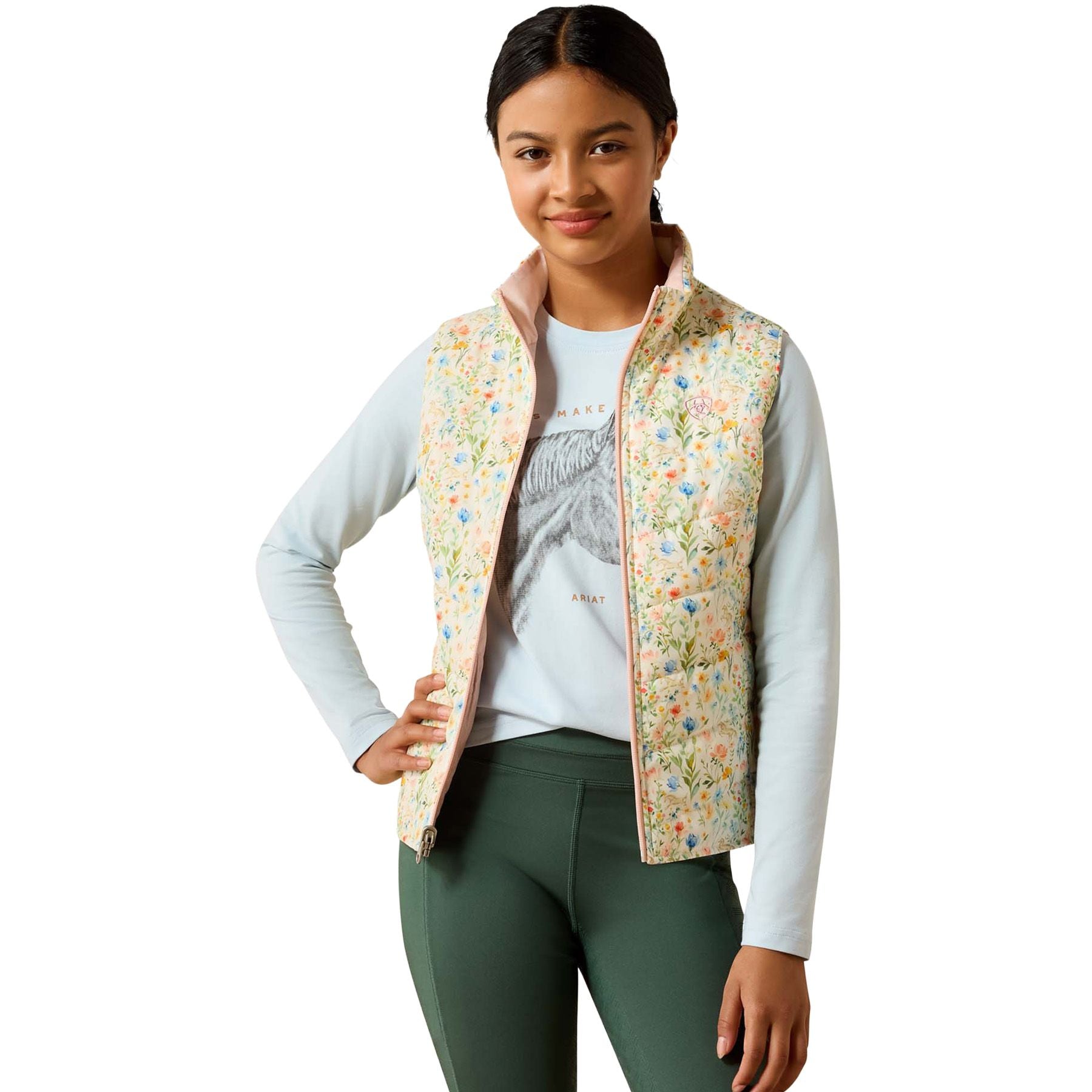 Ariat® Kids Bella Horse in Flowers Reversible Vest