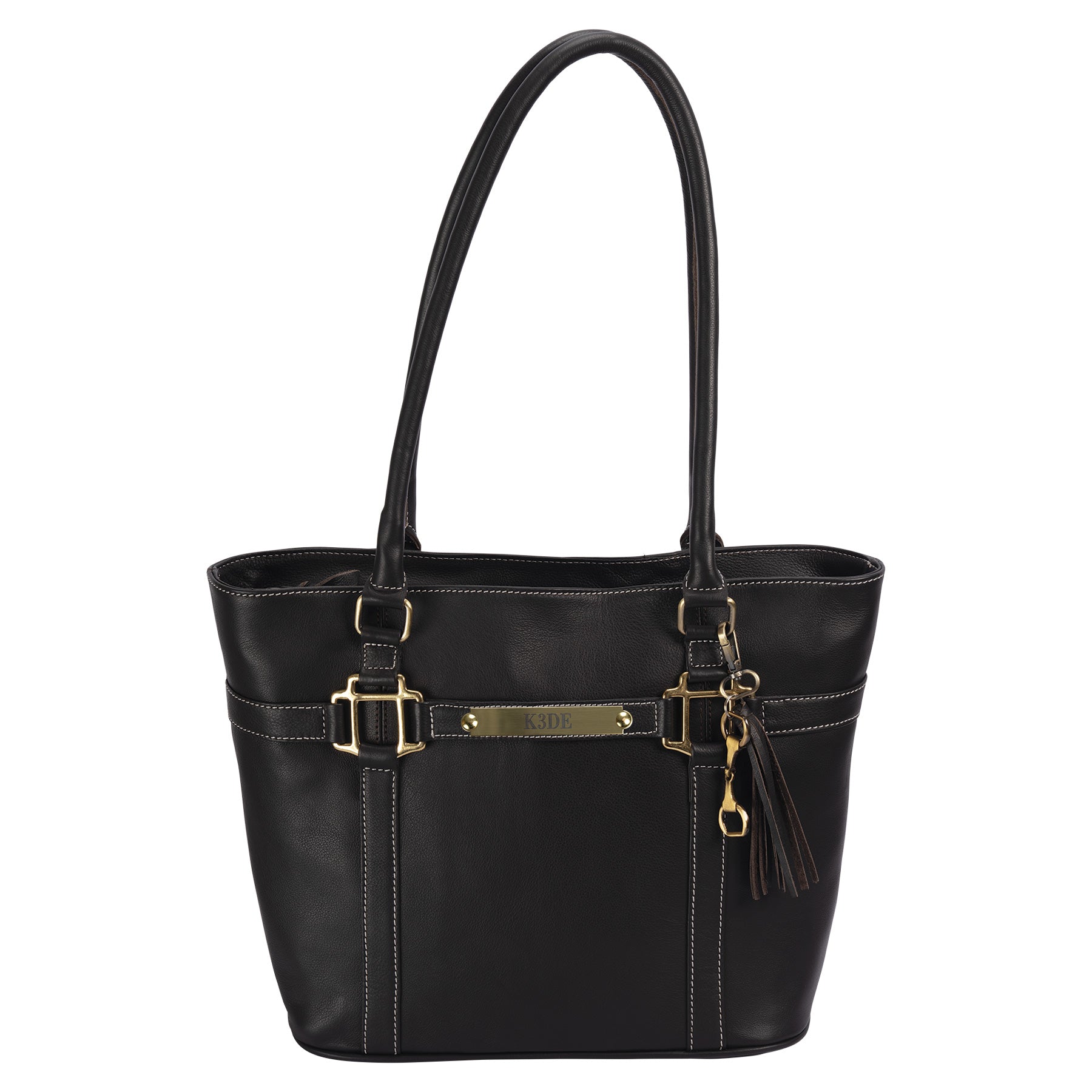 K3DE Leather English Tote Bag