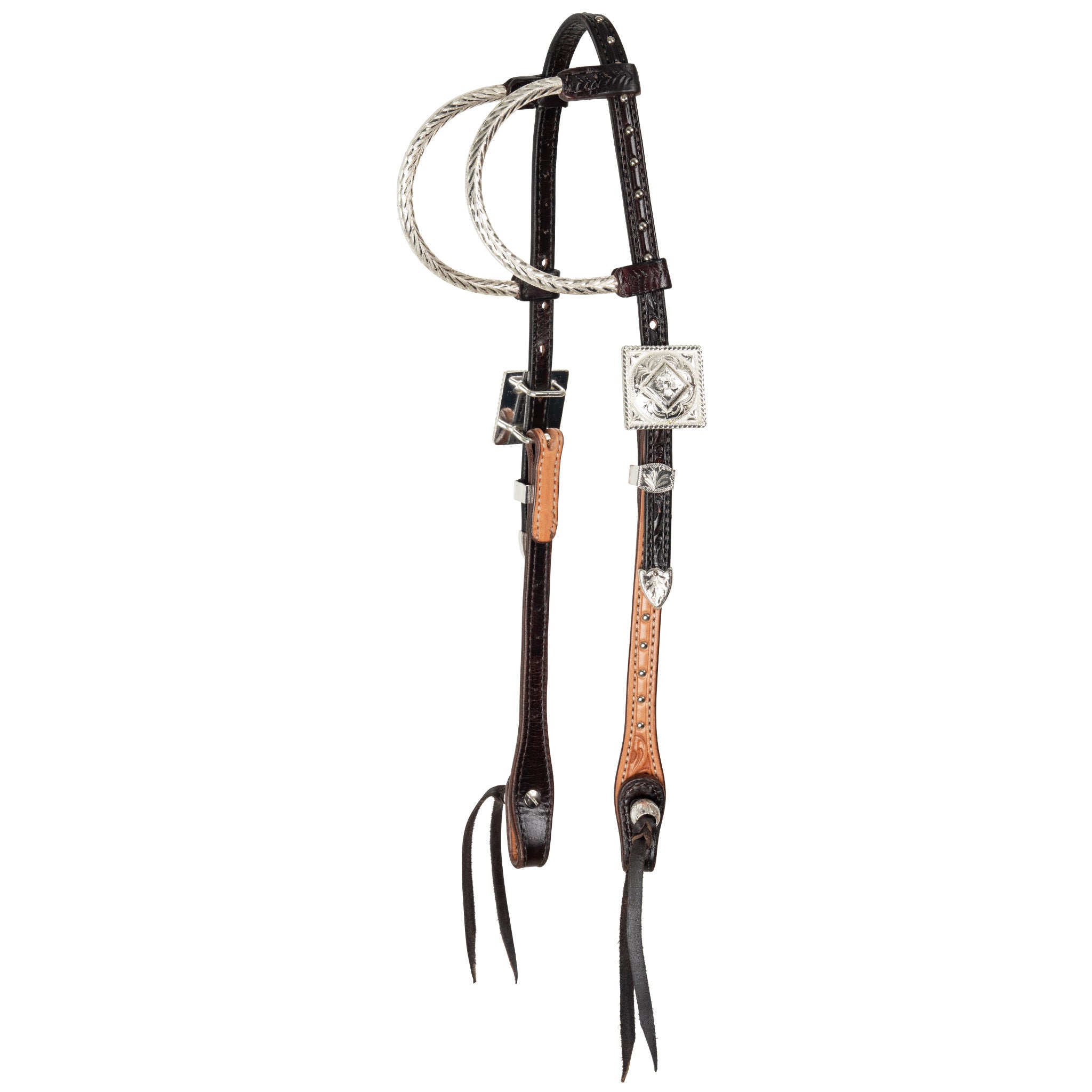 Billy Royal® Gwendolyn Two-Tone Two Ear Silver Show Headstall II